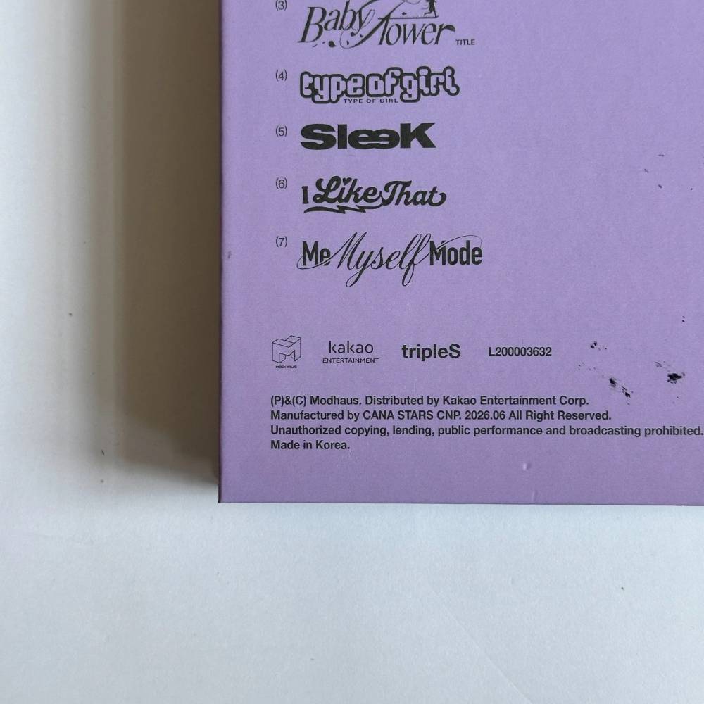 TRIPLES 7TH MINI ALBUM 'LOVE&POP PT.1' BLOOMING FLOWER ZENITH UNIT